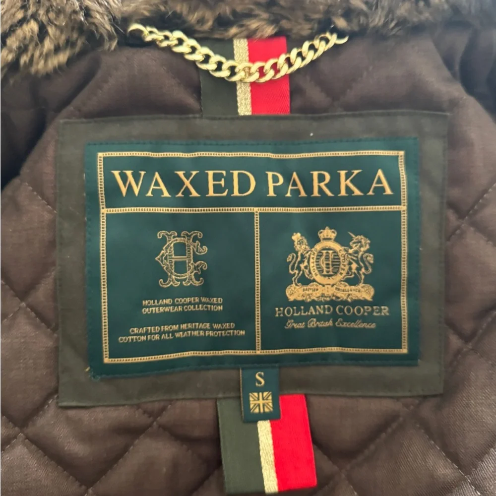 Holland Cooper New Green Waxed Parka - Picture 10 of 17